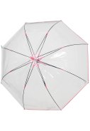 Perletti paraplu Roze/Transparant - koepelparaplu 3