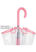 Perletti paraplu Roze/Transparant - koepelparaplu 4