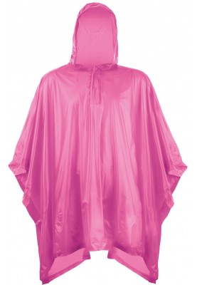 Eenvoudige roze kinder regenponcho
