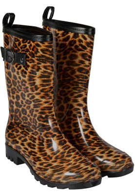 Luipaard print PVC dames regenlaars van XQ Footwear
