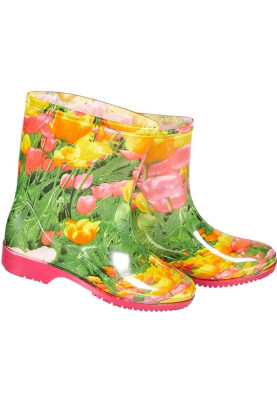 Bloemen print PVC dames regenlaars van XQ Footwear 