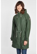 Olive Friese Tidaholm parka met off white teddy voering van Derbe 2