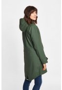 Olive Friese Tidaholm parka met off white teddy voering van Derbe 4