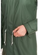 Olive Friese Tidaholm parka met off white teddy voering van Derbe 5