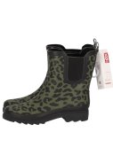 Groene Luipaard print damesregenlaars Chelsea Rubber Rain Boots van XQ