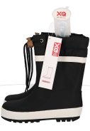 Zwarte kinder regenlaarzen met fleece voering van XQ Footwear