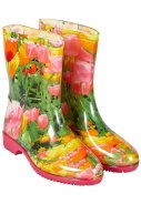 Bloemen print PVC dames regenlaars van XQ Footwear 