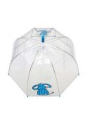 Transparante koepelparaplu blauw met olifant van Smati