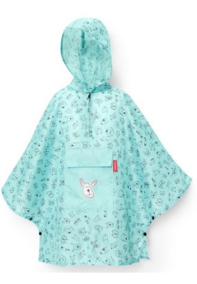 Lichtgewicht mint kinder Regenponcho, Cats and Dogs