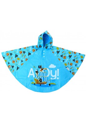 Bugzz kinderregenponcho Blauw - Piraat