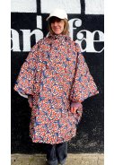 Danefæ damesregenponcho Blauw - Danepackit 3