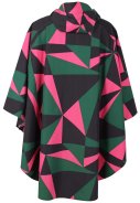 Danefæ damesregenponcho Groen/Roze/Zwart - Danebodil 2