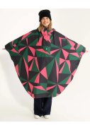 Danefæ damesregenponcho Groen/Roze/Zwart - Danebodil 4