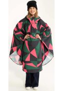 Danefæ damesregenponcho Groen/Roze/Zwart - Danebodil 5
