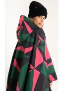 Danefæ damesregenponcho Groen/Roze/Zwart - Danebodil 6