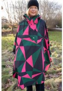 Danefæ damesregenponcho Groen/Roze/Zwart - Danebodil 7