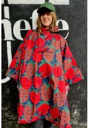Danefæ damesregenponcho Rood - Danepackit 3