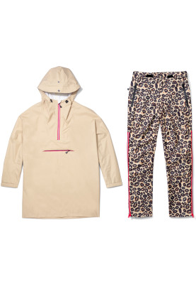 Dripp Rainwear damesregenpak Beige - Camel + Leopard