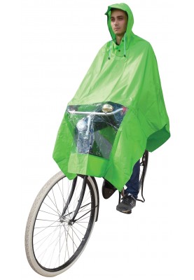 Eenvoudige regenponcho fiets groen van Hooodie