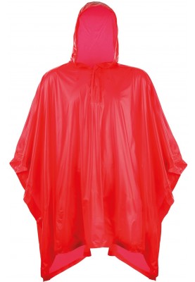 Eenvoudige rode kinder regenponcho