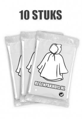 Eenvoudige wegwerp regenponcho's (10 stuks)