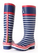 Evercreatures damesregenlaarzen Blauw/Wit - In The Navy 2