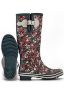 Evercreatures damesregenlaarzen Blauw/Wit - Memories 4