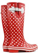 Evercreatures damesregenlaarzen Rood - Ditsy Dots 3