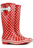 Evercreatures damesregenlaarzen Rood - Ditsy Dots 3