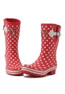 Evercreatures damesregenlaarzen Rood - Ditsy Dots 2