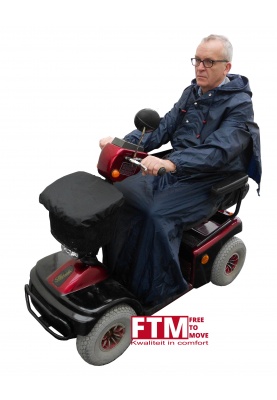 Free To Move regenponcho Blauw