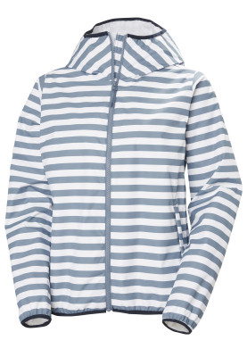 Helly Hansen damesregenjas Blauw/Wit - Core Graphic