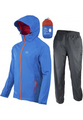Highlander herenregenpak Blauw - Stow and Go