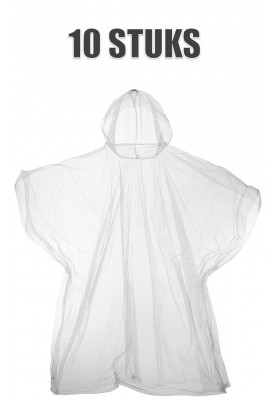 Huismerk kinderwegwerp poncho Transparant