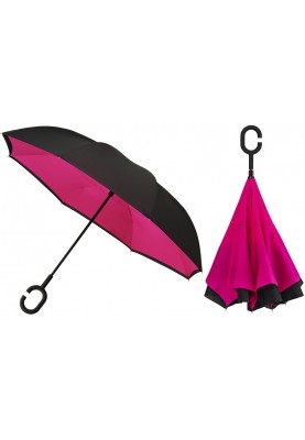 Huismerk paraplu Roze/Zwart