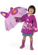 Kidorable kinderregenjas Paars/Roze - Butterfly 3