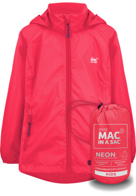 Mac in a Sac kinderregenjas Neon/Roze