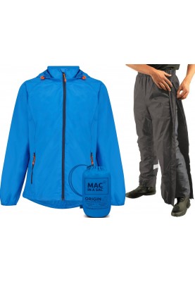 Mac in a Sac regenpak Blauw/Zwart