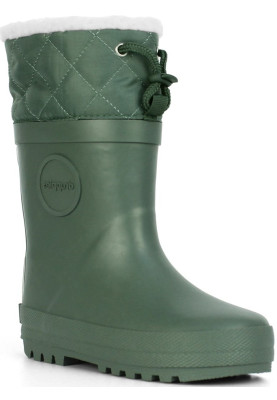 Olijf groene natuurrubber winter laars van Druppies