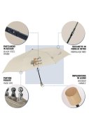Perletti damesparaplu Beige - Perletti Green 3