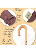 Perletti damesparaplu Beige/Bruin - Perletti Green 5