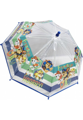 Perletti kinderparaplu Blauw/Transparant - Paw Patrol