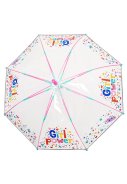 Perletti kinderparaplu Roze/Transparant - Girl Power 2