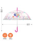 Perletti kinderparaplu Roze/Transparant - Girl Power 4