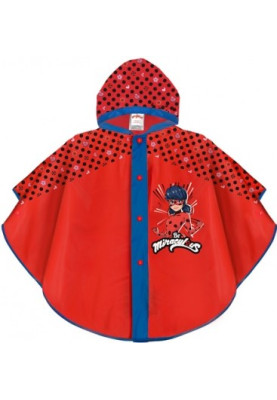 Perletti kinderregenponcho Rood - Ladybug Miraculous