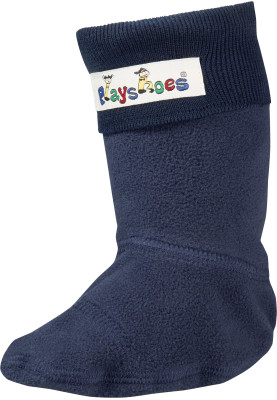 Playshoes kinderregenlaarzen Blauw - Fleece sokken