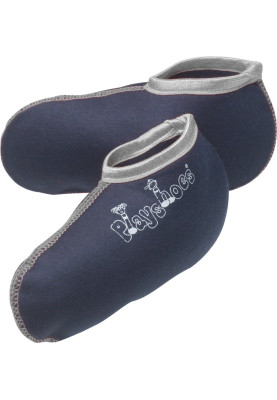 Playshoes kinderregenlaarzen Blauw - Fleece sokken
