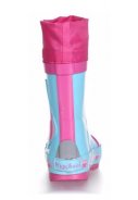 Playshoes kinderregenlaarzen Blauw/Roze - Uil 4