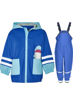 Playshoes kinderregenpak Blauw - Haai