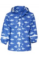 Playshoes kinderregenpak Blauw - Haai 2